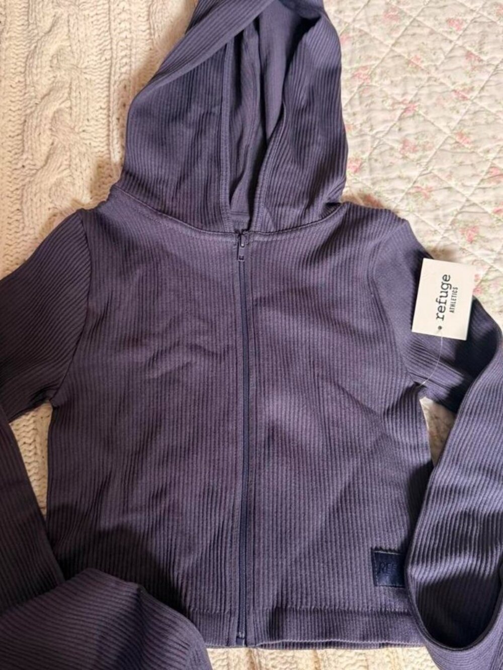 Women's Purple and Blue Hoodie